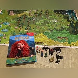 Comptines et figurines livre d'histoire avec planche de jeu et 12 figurines